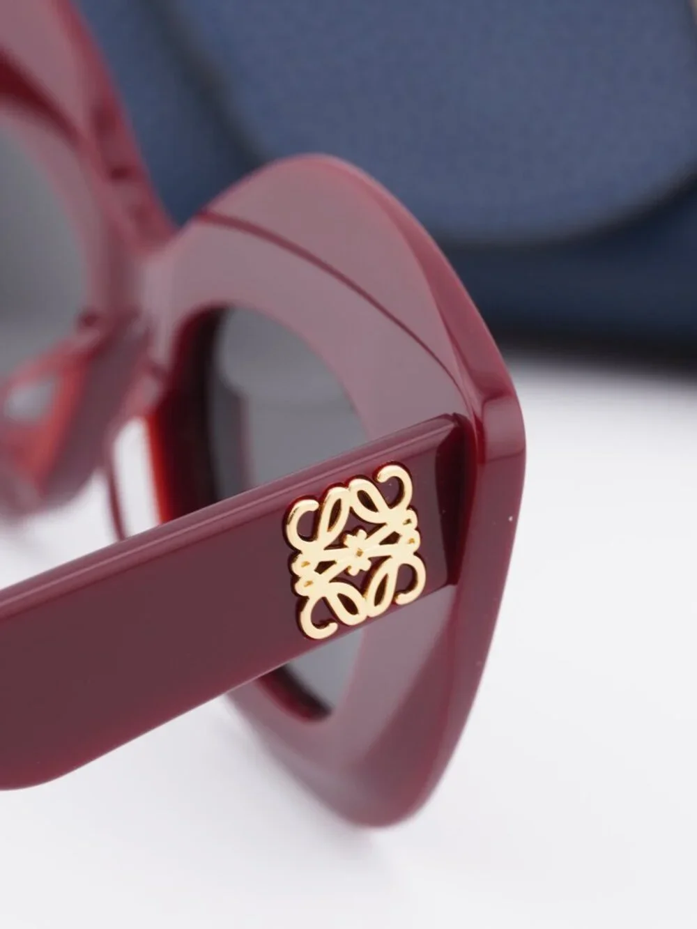 Loewe LW40127F 66A Cat Eye Sunglasses - Red / Grey